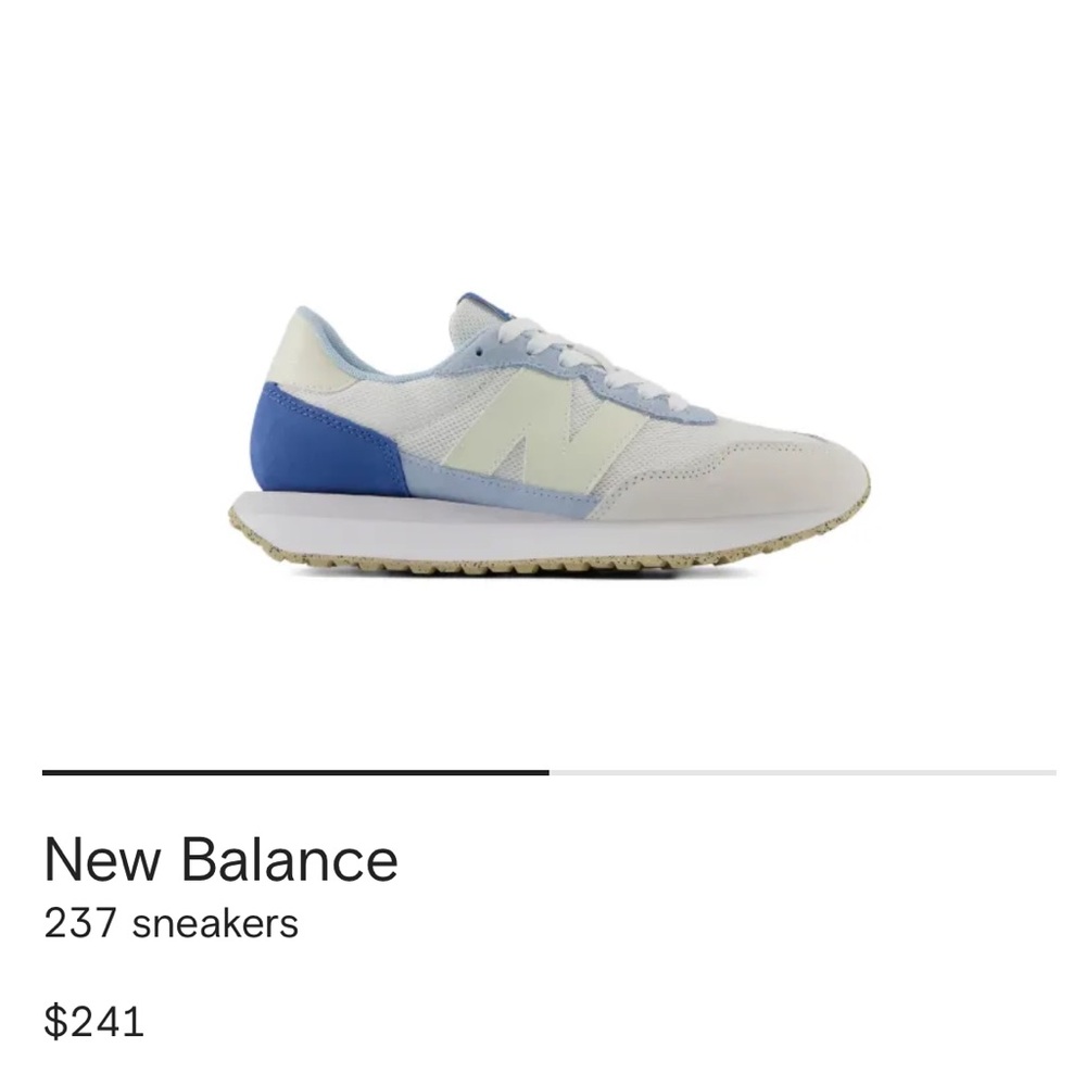 New Balance 237 Blue and White Retro Sneakers